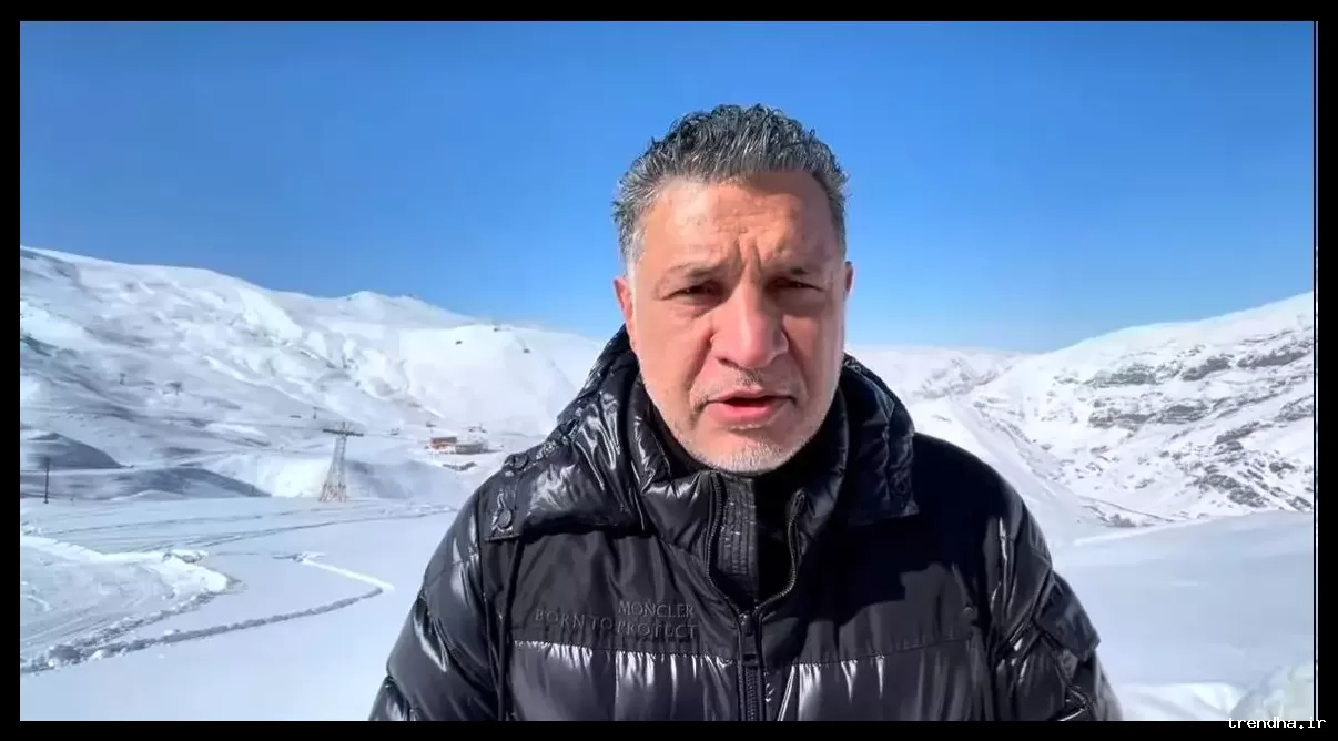 علی دایی در پیست اسکی به مسئولین صحبت کرد