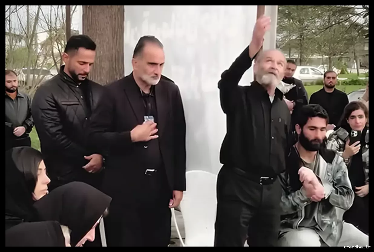 چشم‌باره پدر داغدار در مراسم چهلم مسعود ذات‌پرور عمق سوگ را نمایان کرد