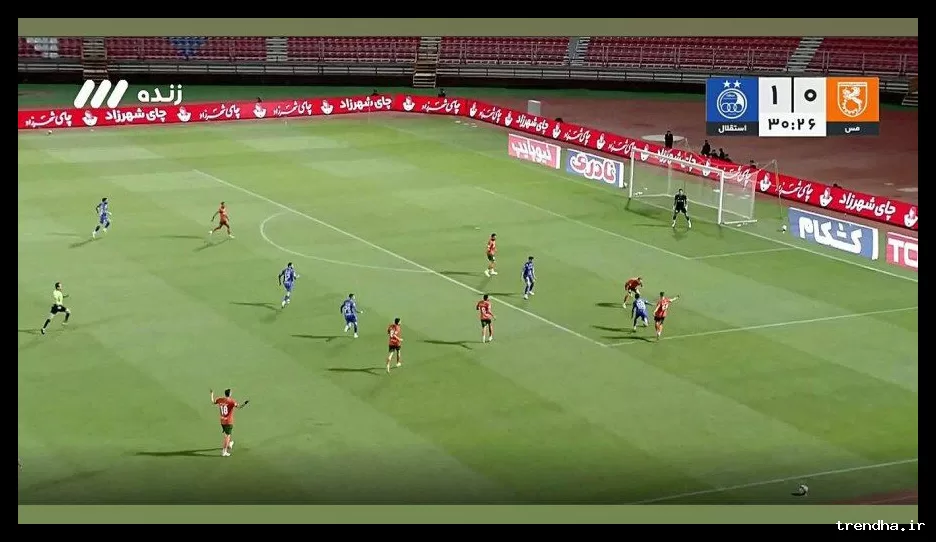 ویدیو| حرکت انفرادی محمدحسین اسلامی و برخورد به تیر دروازه