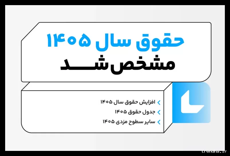 مقدار افزایش حقوق سال ۱۴۰۵ و جدول مربوطه اعلام شد